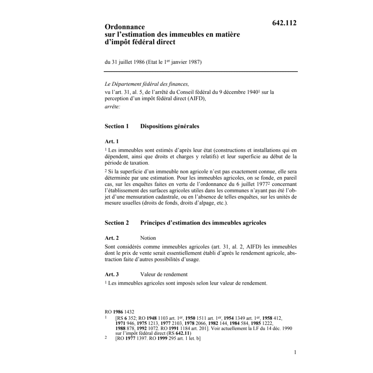 O estimation immeubles d'impĂ´t direct