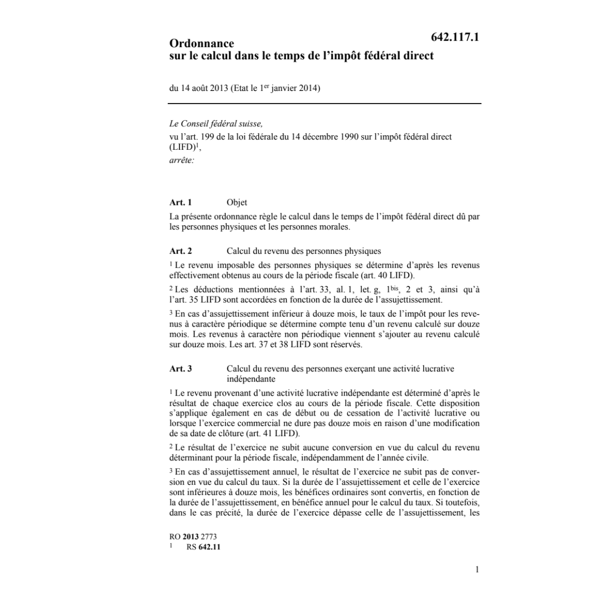 O calcul par personnes physiques ifd