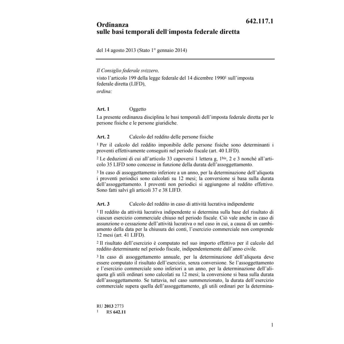 O basi imposta fed. personne fisiche