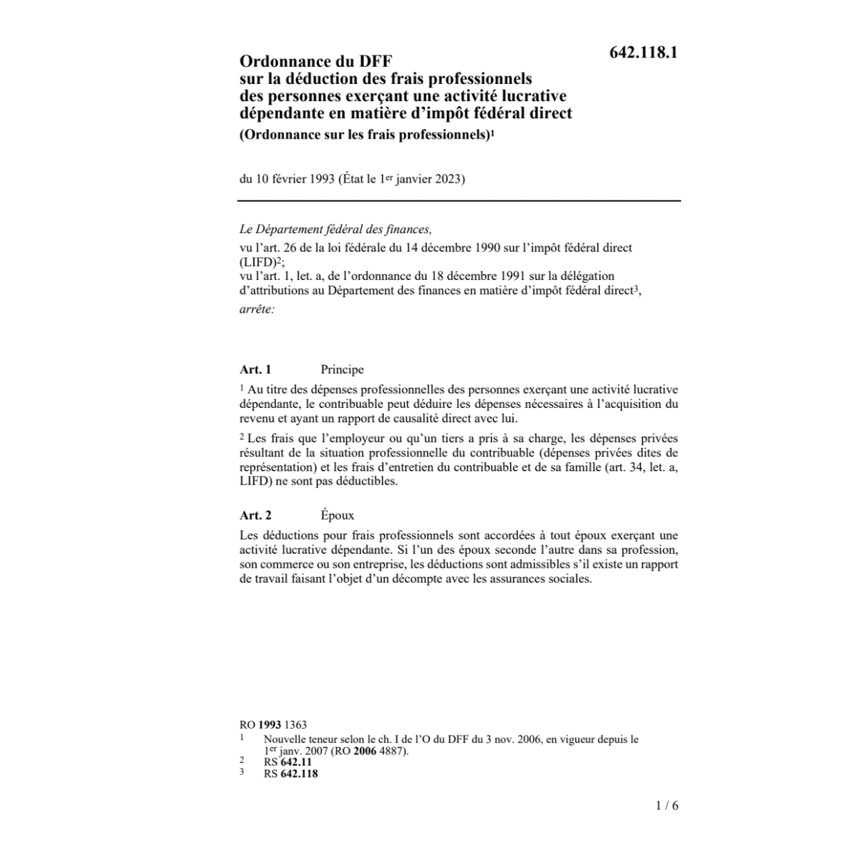 O déduction frais professionn.imp.féd.di