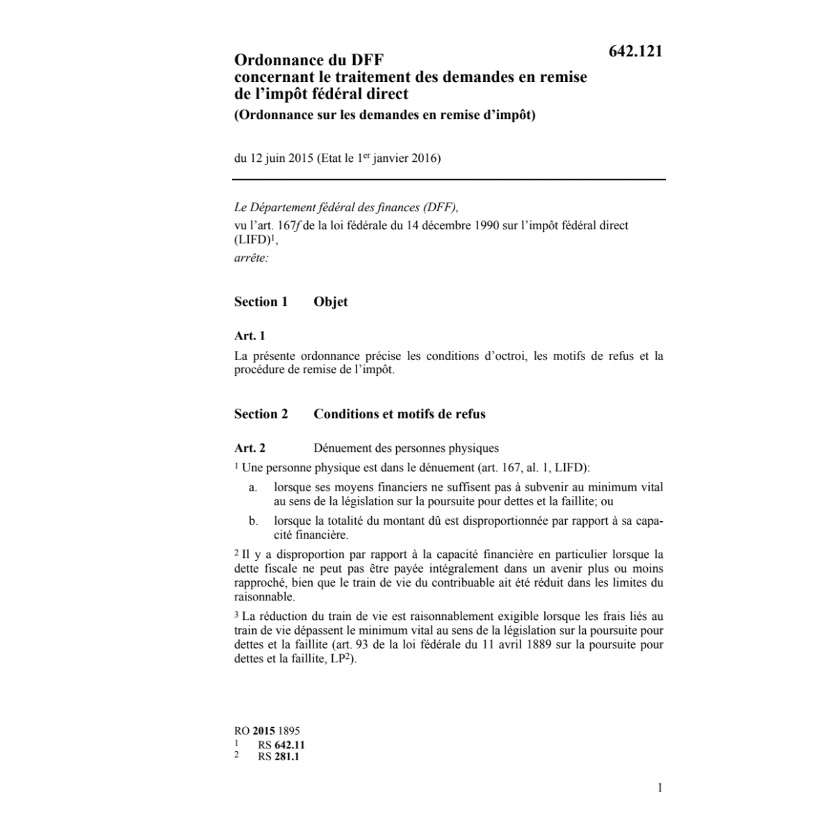 O traitement des demandes en remise