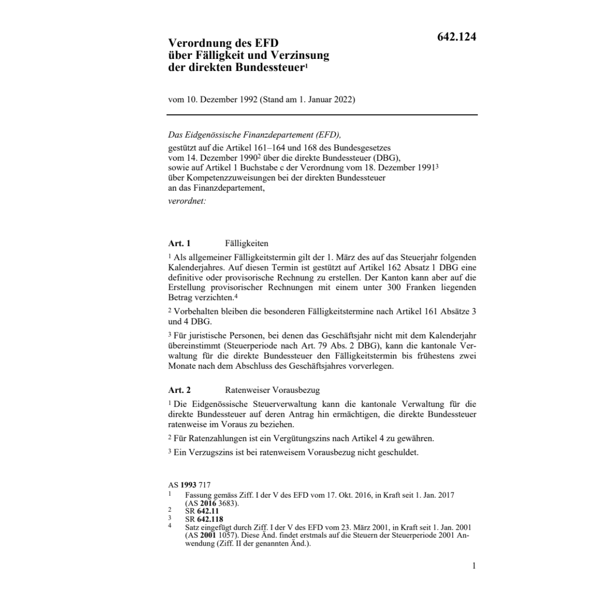 V Fälligkeit direkte Bundessteuer