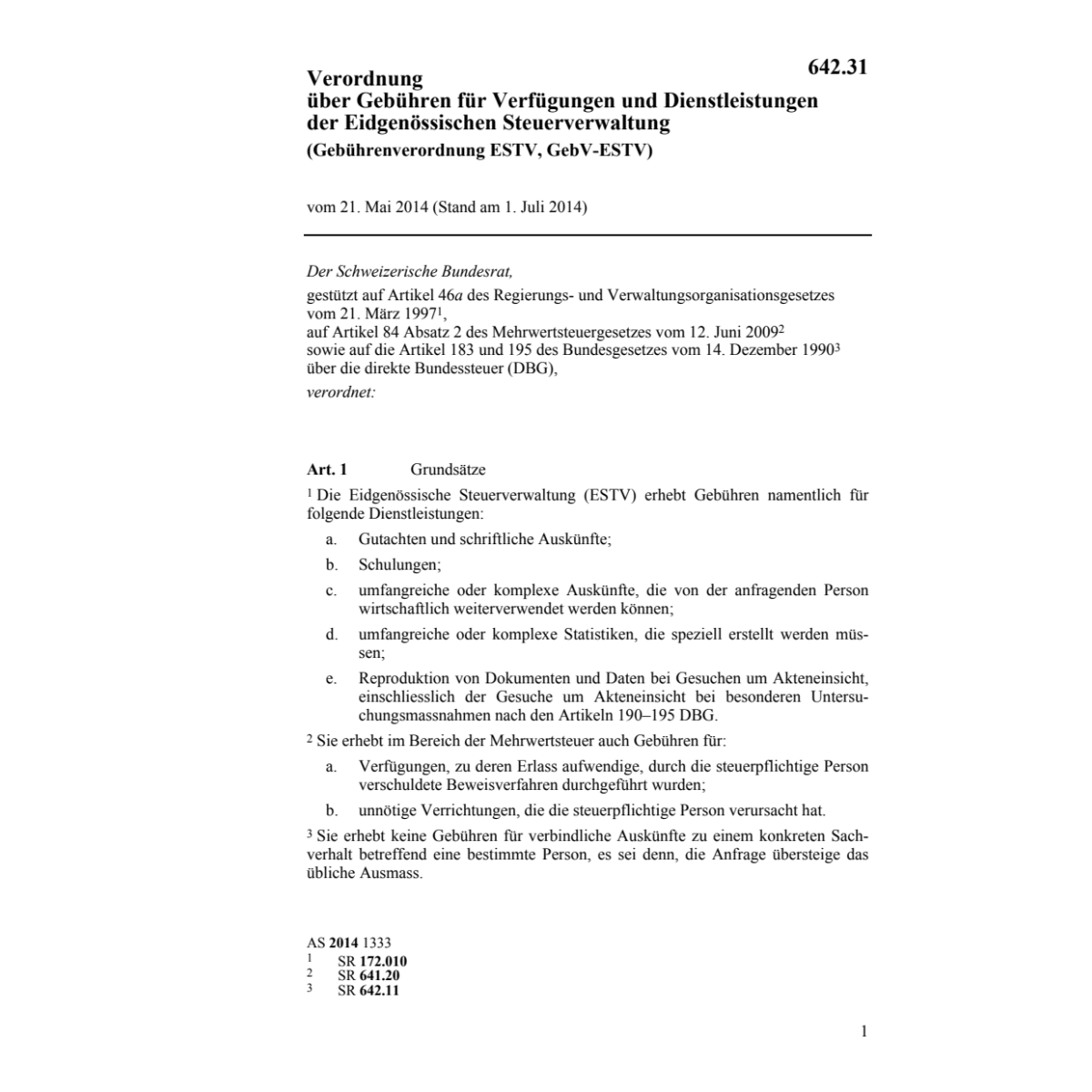 V Gebühren Dienstleist. Steuerverwaltung