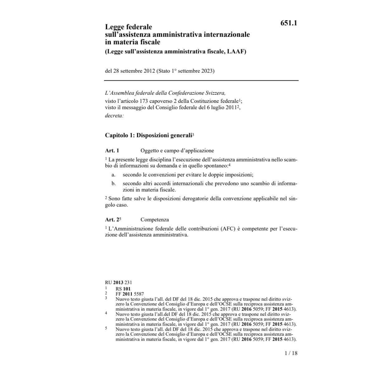 Legge assistenza amministr.fiscale,LAAF