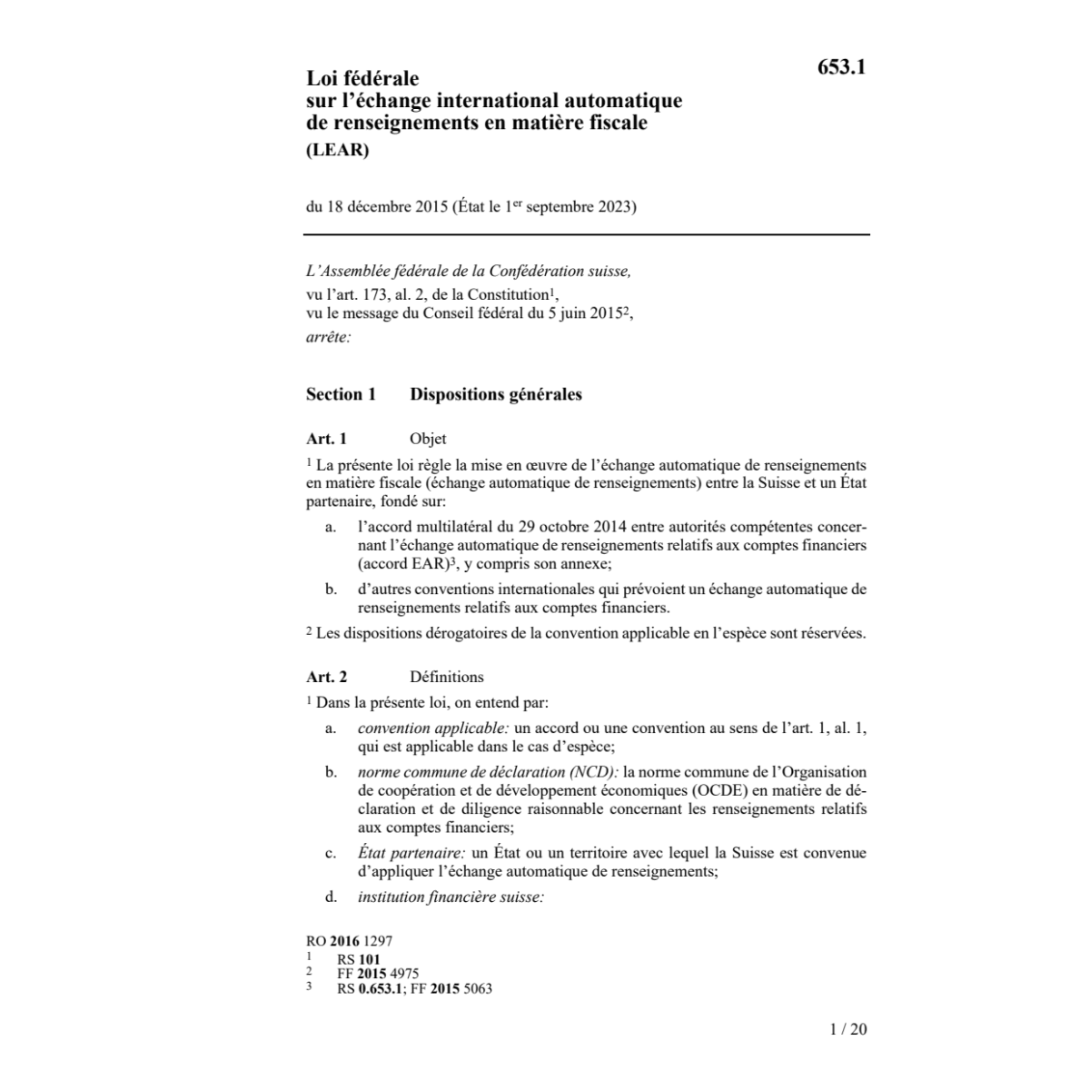 LF renseignements matière fiscale
