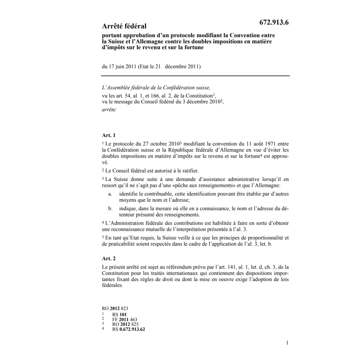 AF mod. CH-Allemagne doubles impositions