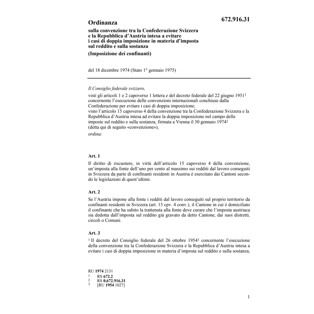 O convenz. CH-Austria doppia imposizione