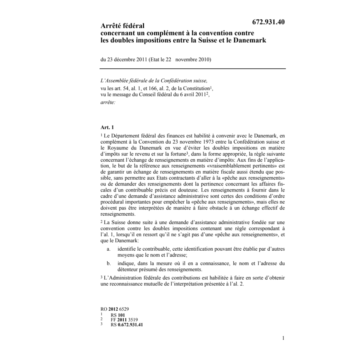 AF compl.conv. doubles imp.CH-Danemark
