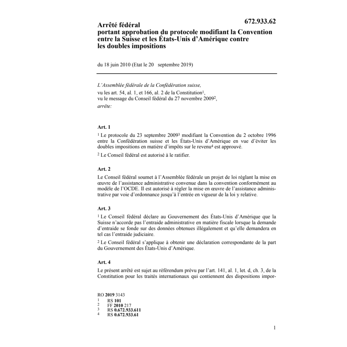 AF Conv. CH-USA doubles impositions