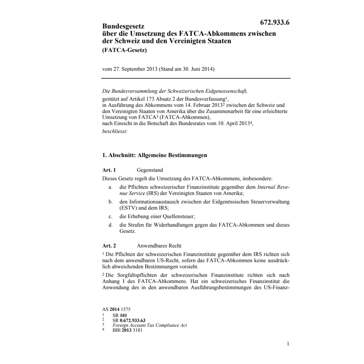 FATCA-Gesetz