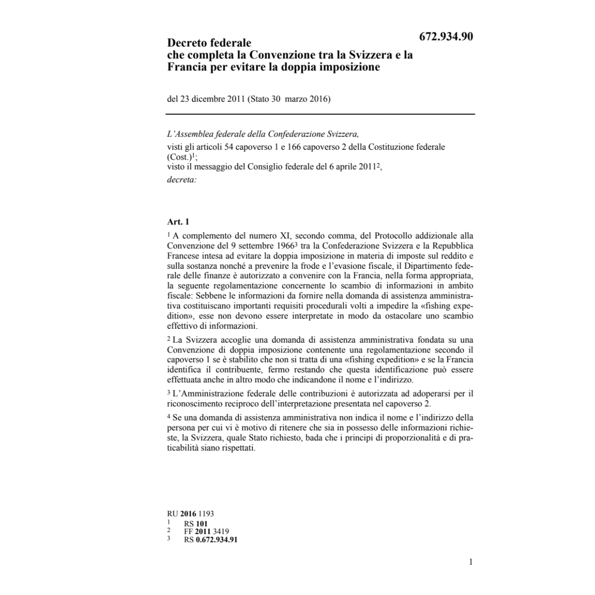 DF 23.12.11 compl. conv. CH/F doppia imp