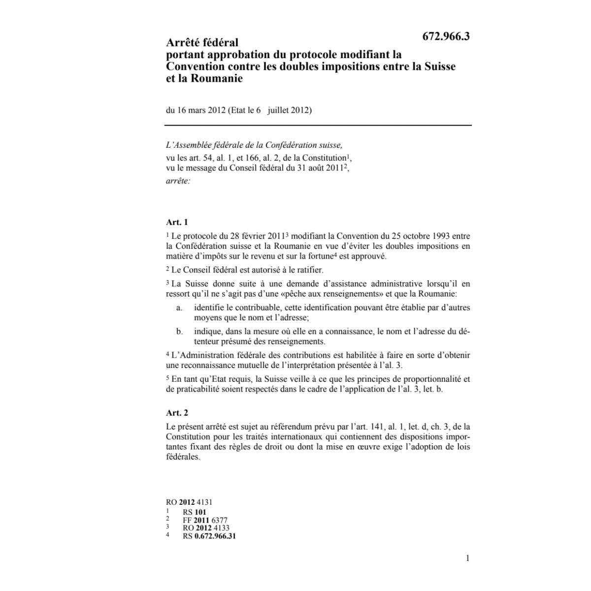 AF approbation CDI CH-Roumanie