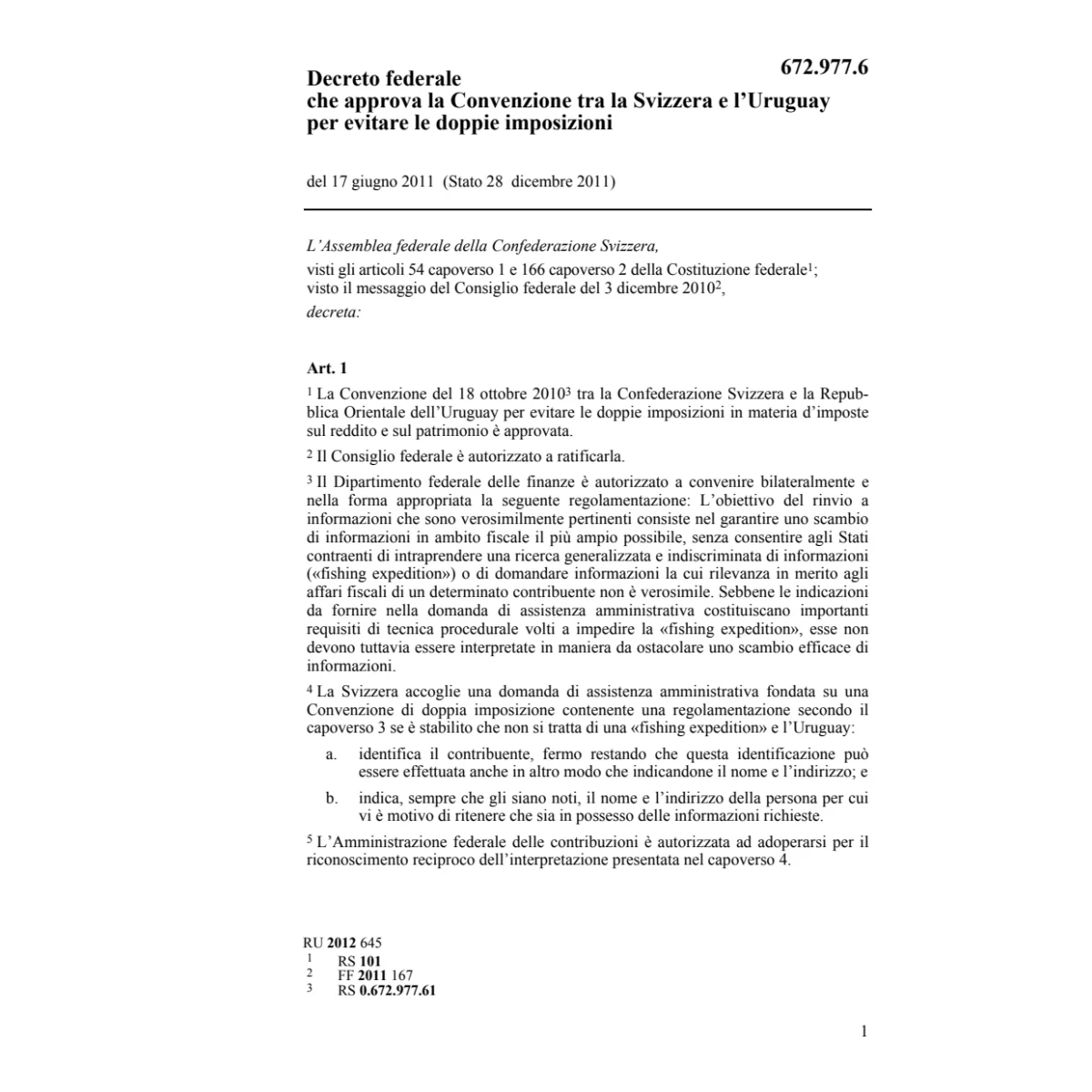D CH-Uruguay doppie imp.