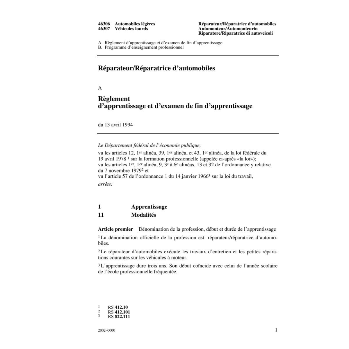 R apprent., Réparateur/trice automobiles
