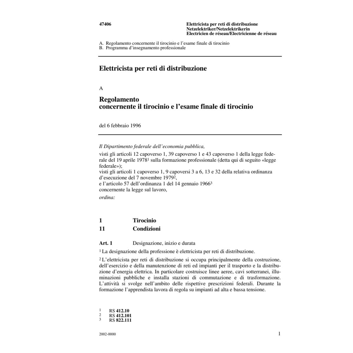 R Elettricista per reti di distribuzione