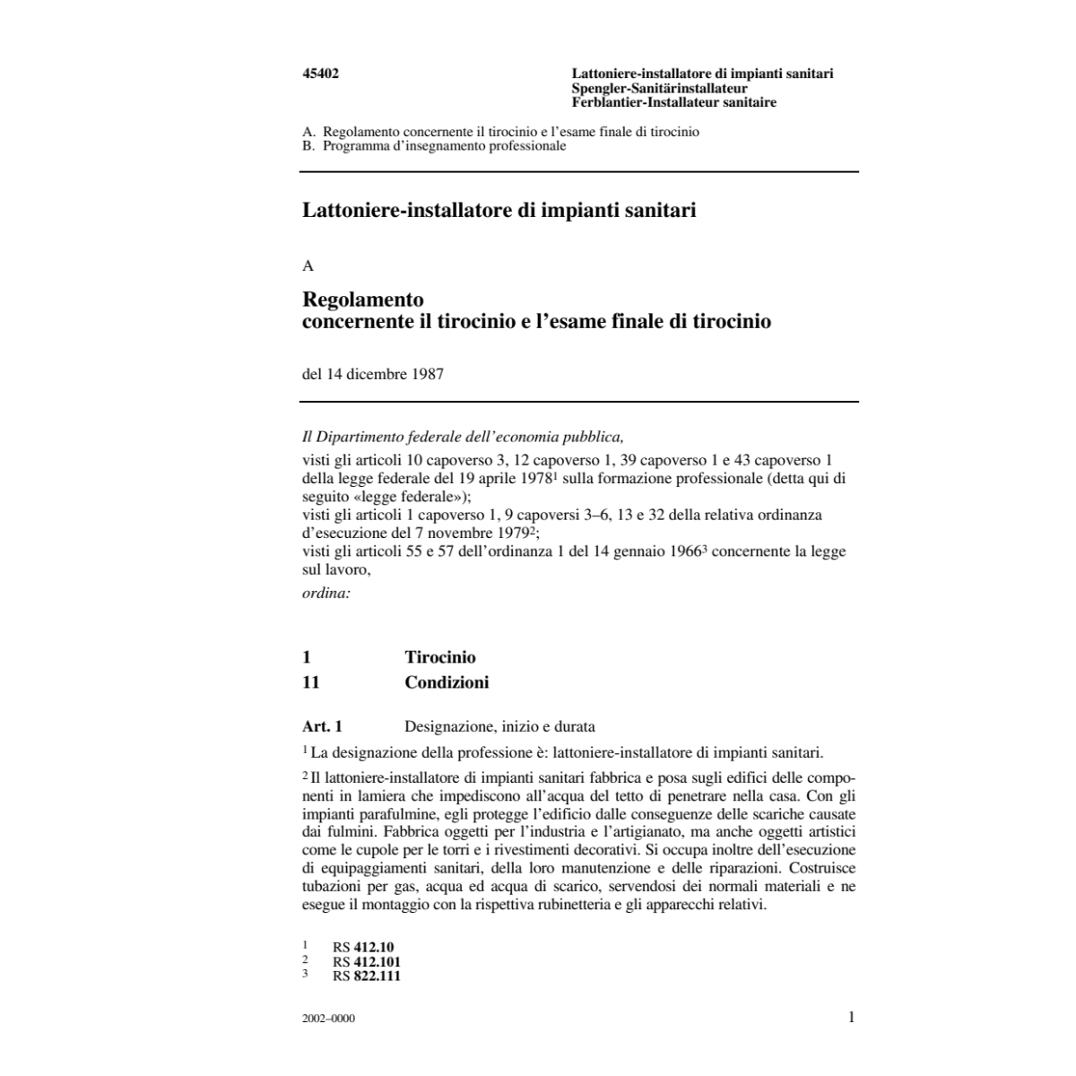 Lattoniere-installatore impianti sanit.