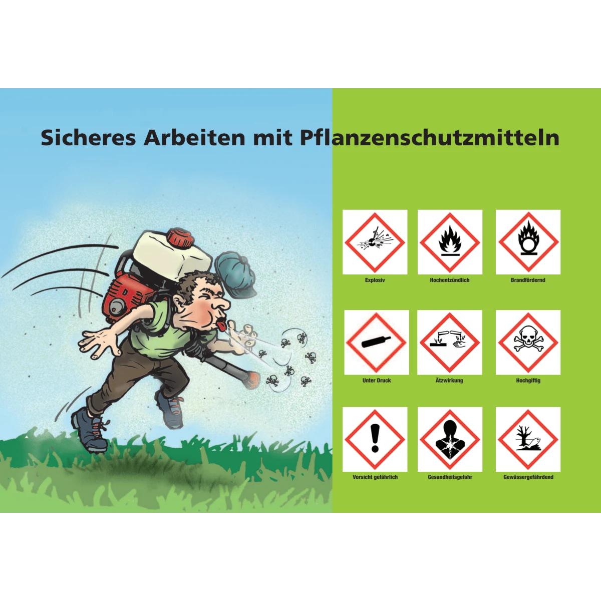 Sicheres Arbeit mit Pflanzenschutzmittel