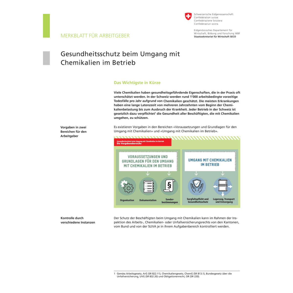 Merkblatt Umgang mit Chemikalien