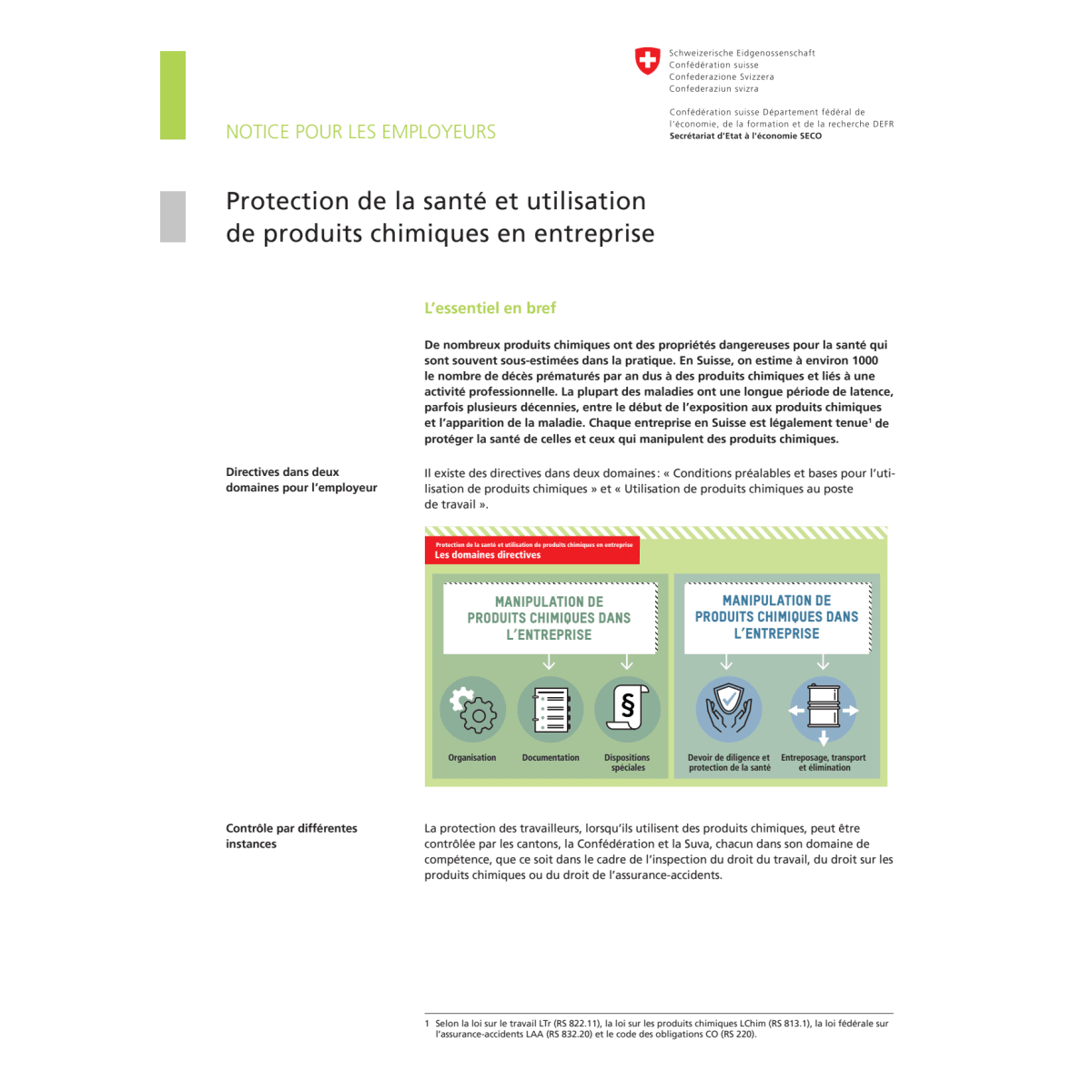 Notice utilisation de produits chimiques