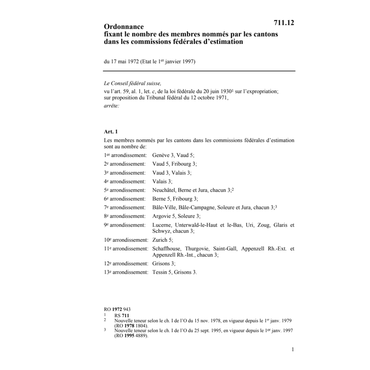 O membres dans commissions d'estimation