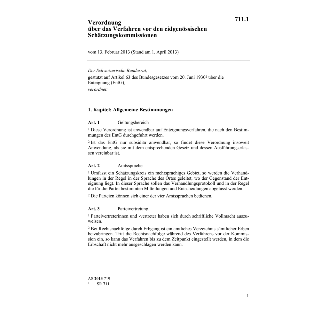 V Eidg. Schätzungskommissionen, VESchK
