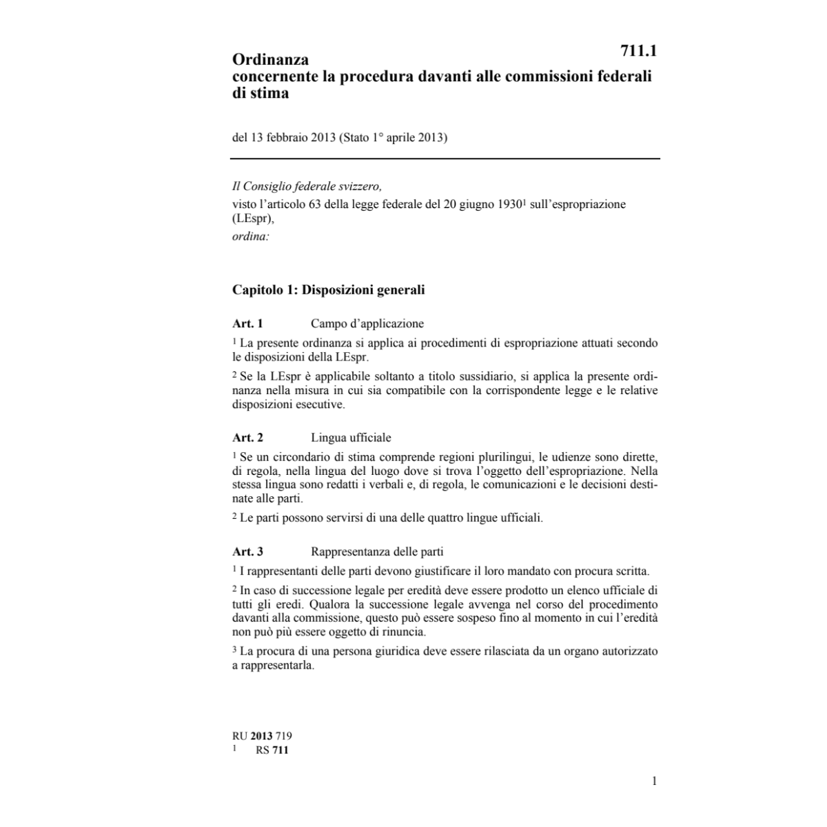 R commissioni federali di stima, RCFS