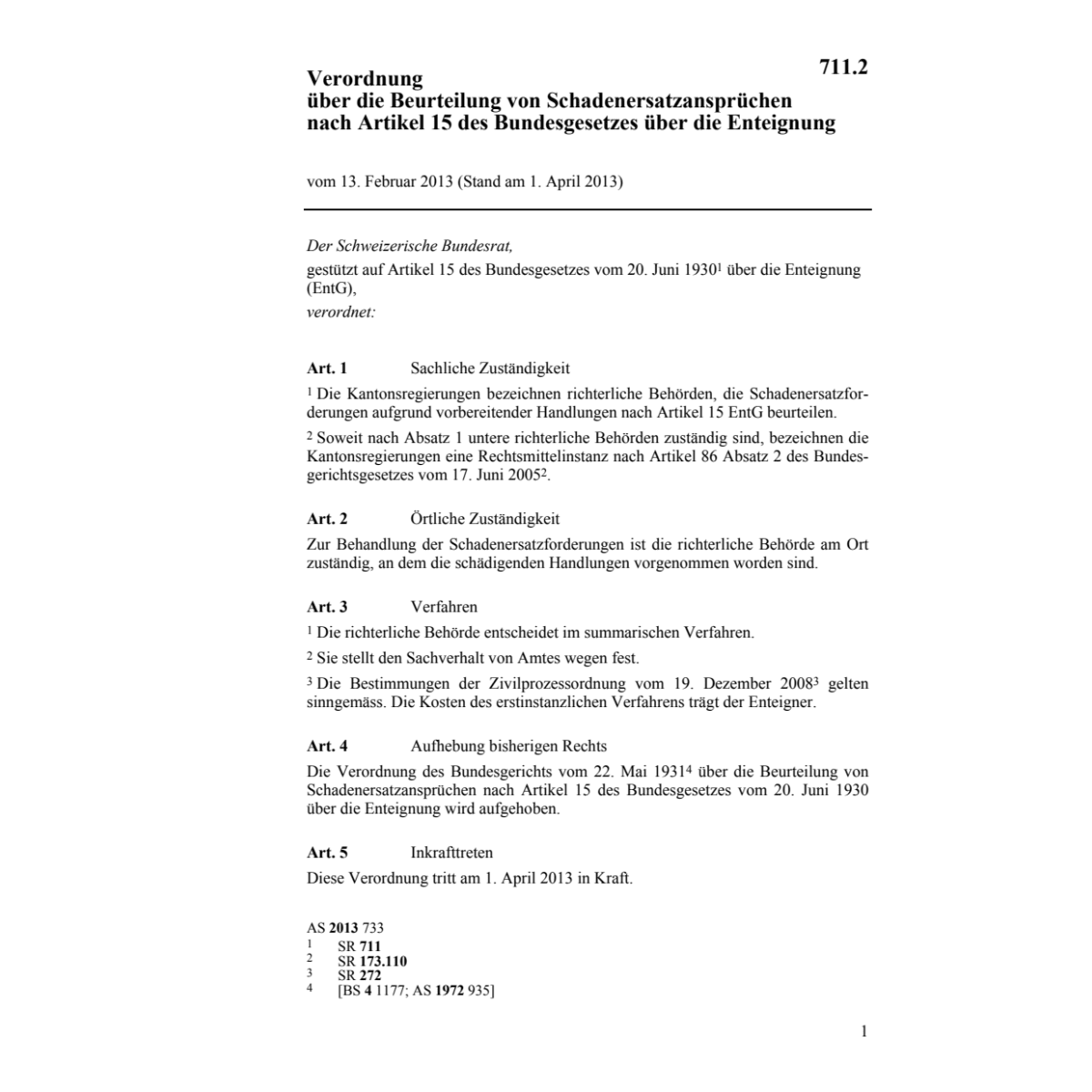 V BGer Schadenersatzansprüche EntG