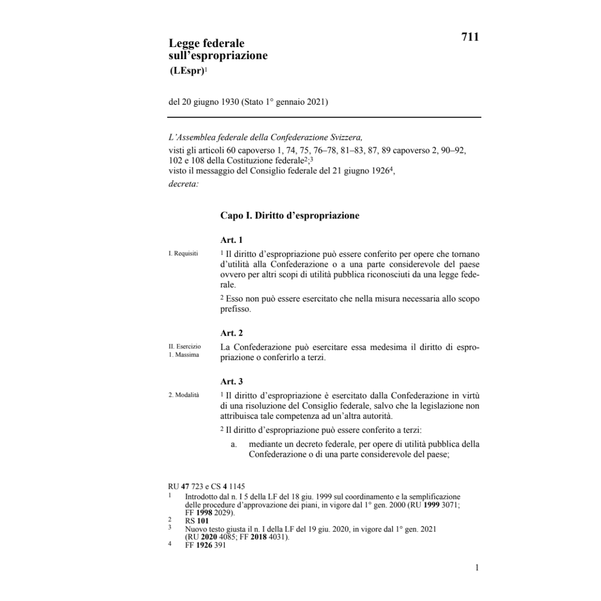 LF sulla espropriazione, LEspr