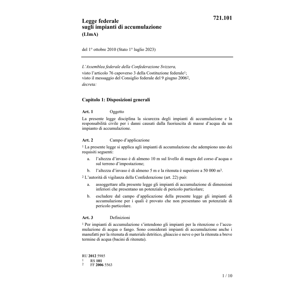 LF impianti accumulazione OImA