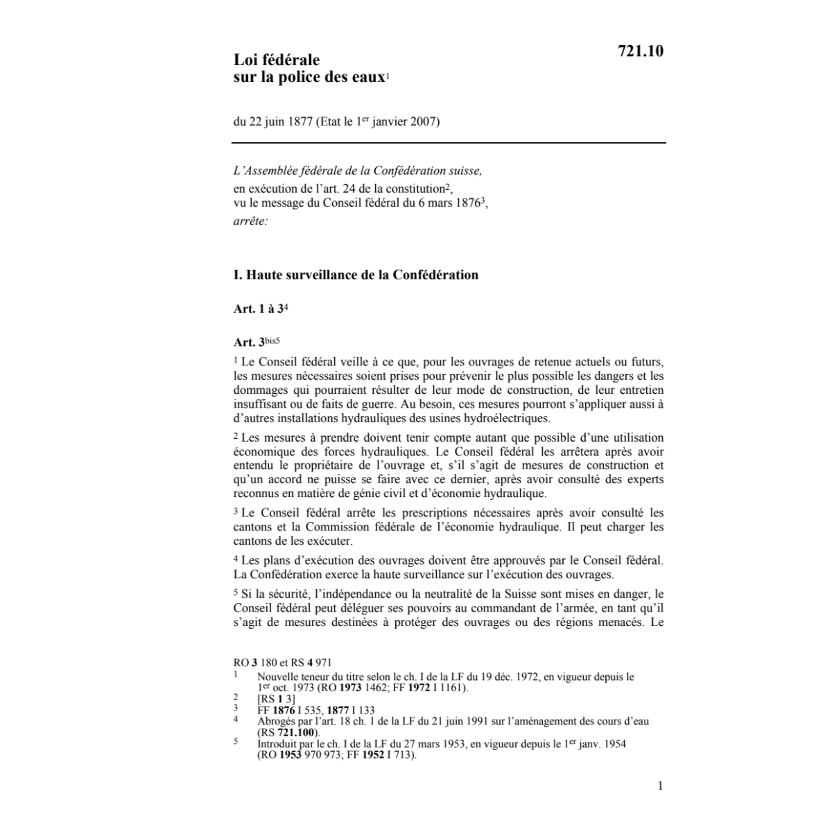 LF sur la police des eaux