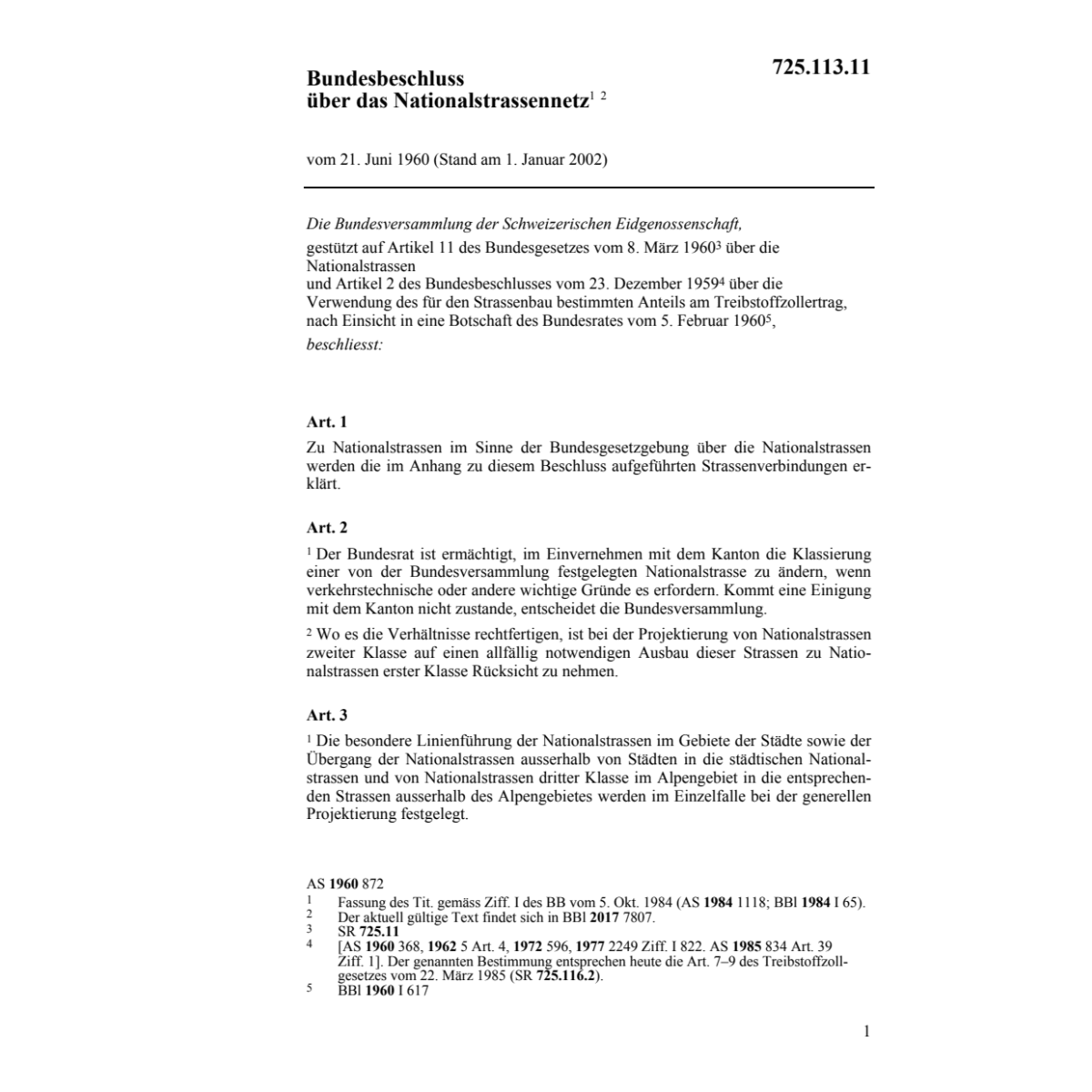 BB Nationalstrassennetz