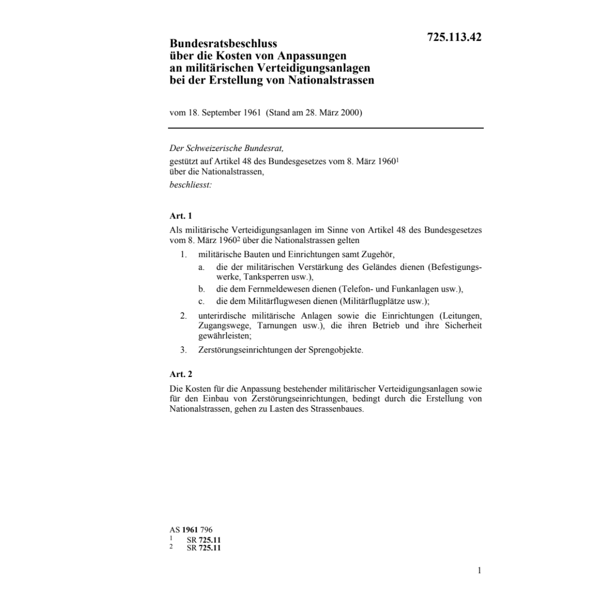 BRB militärische Verteidigungsanlage