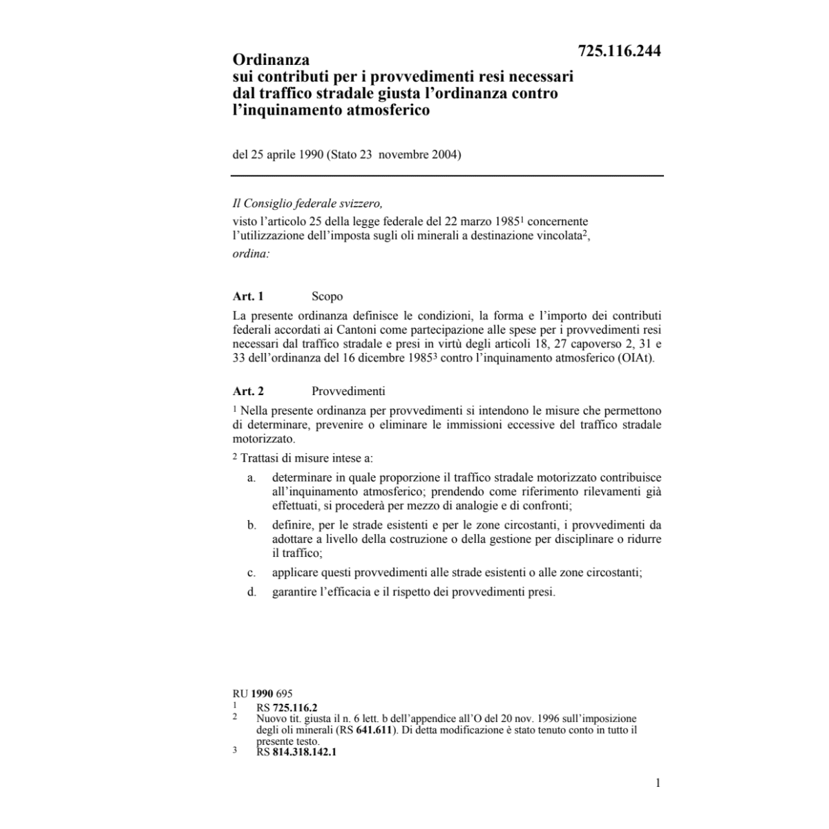 O Contributi inquinamento atmosferico