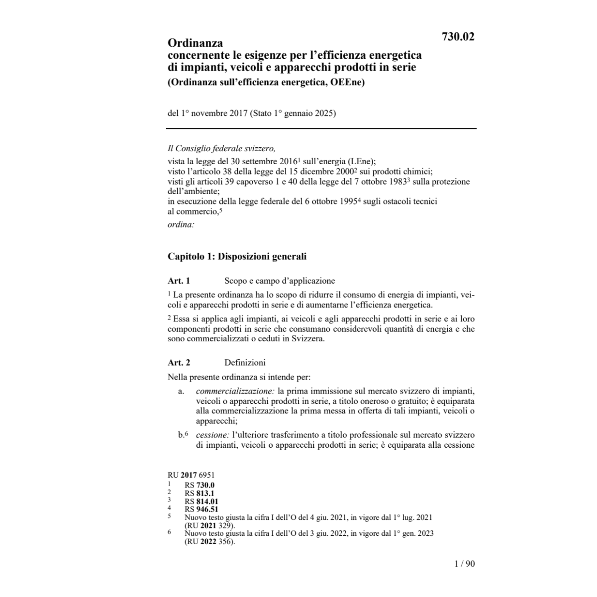 O sull'efficienza energetica, OEEne