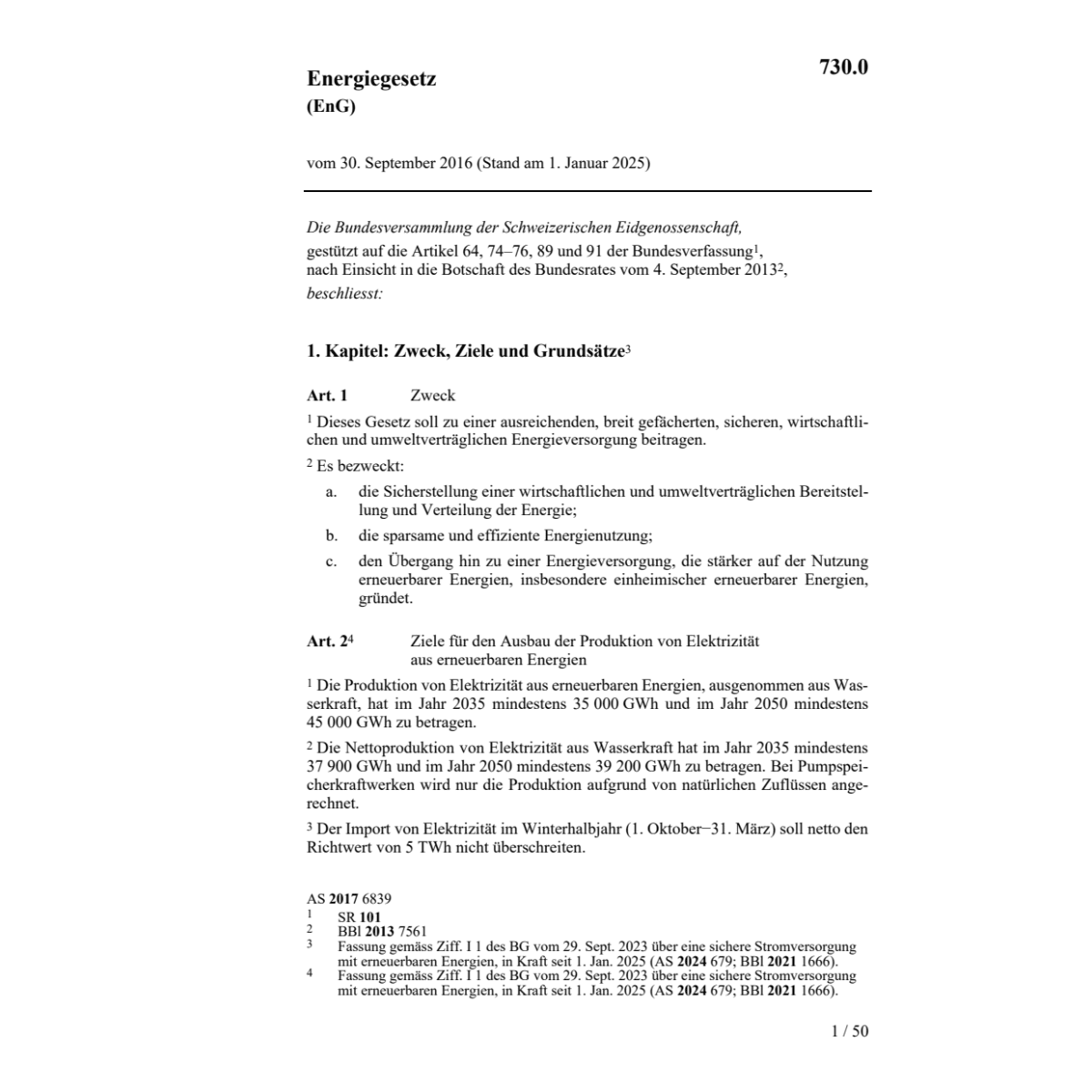 Energiegesetz EnG