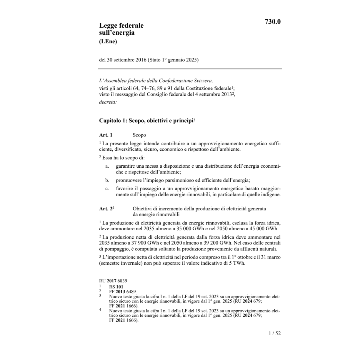 Legge sull'energia (LEne)