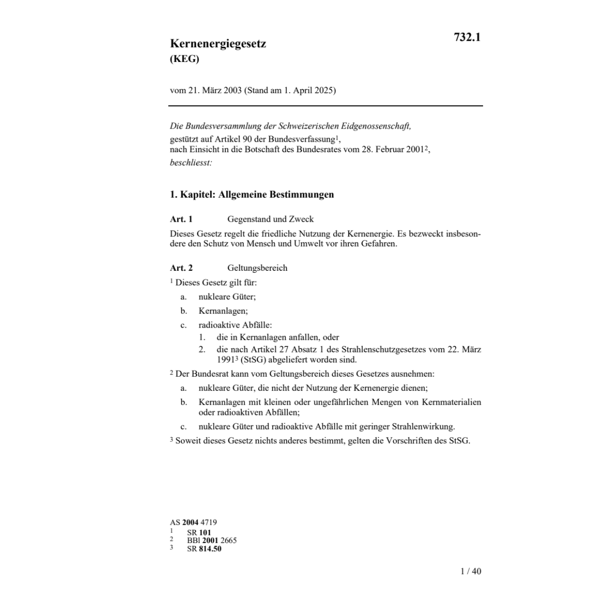 Kernenergiegesetz KEG