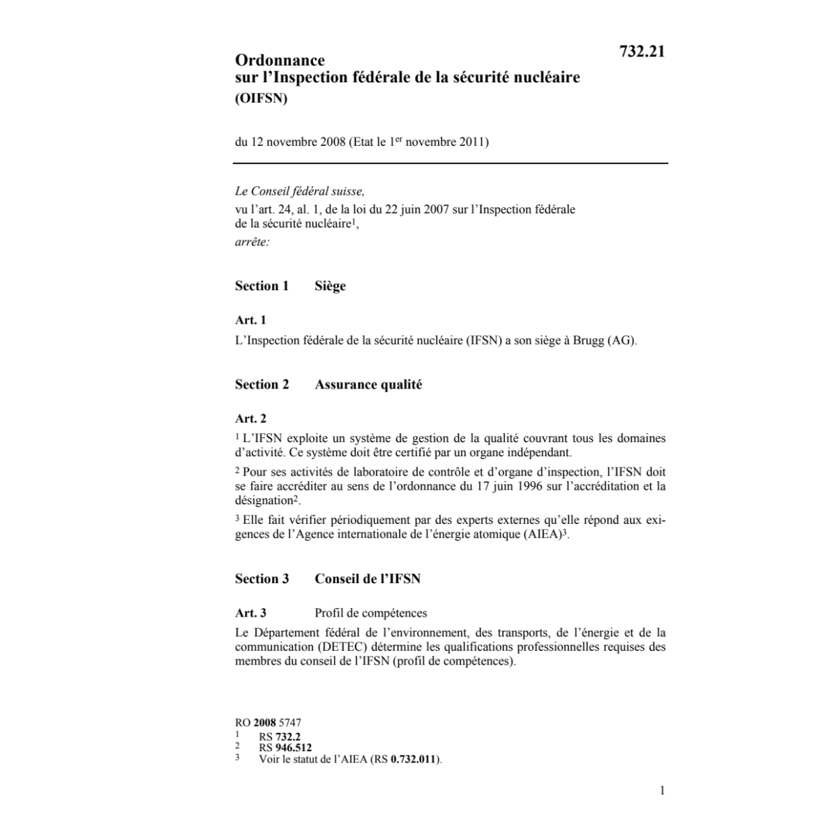 O Sécurité installations nucléaires