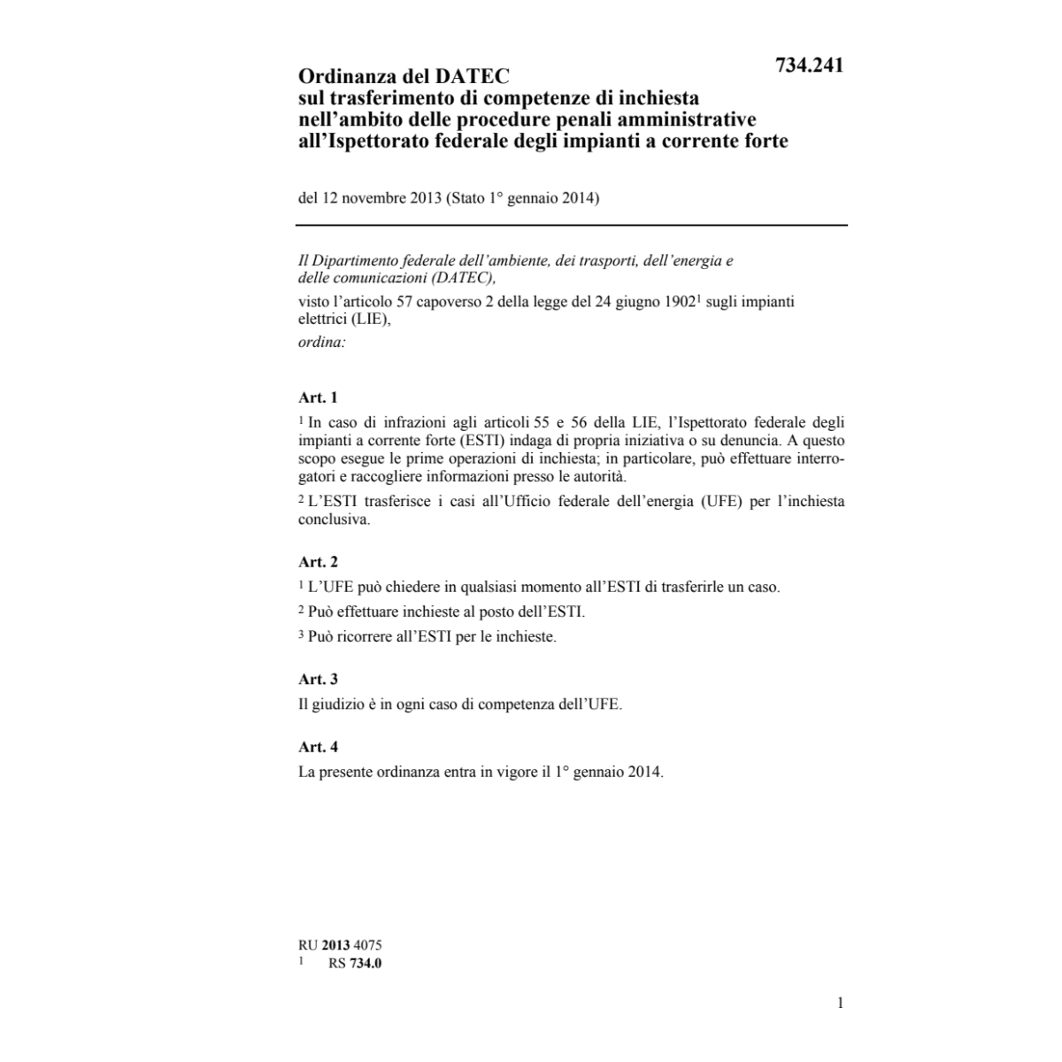 O DATEC trasferimento competenze