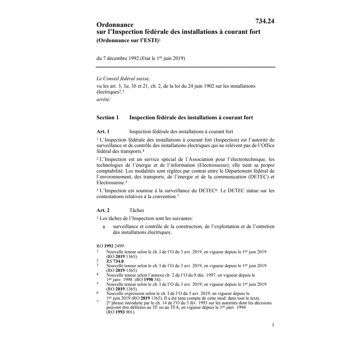 O Inspection installations courant fort