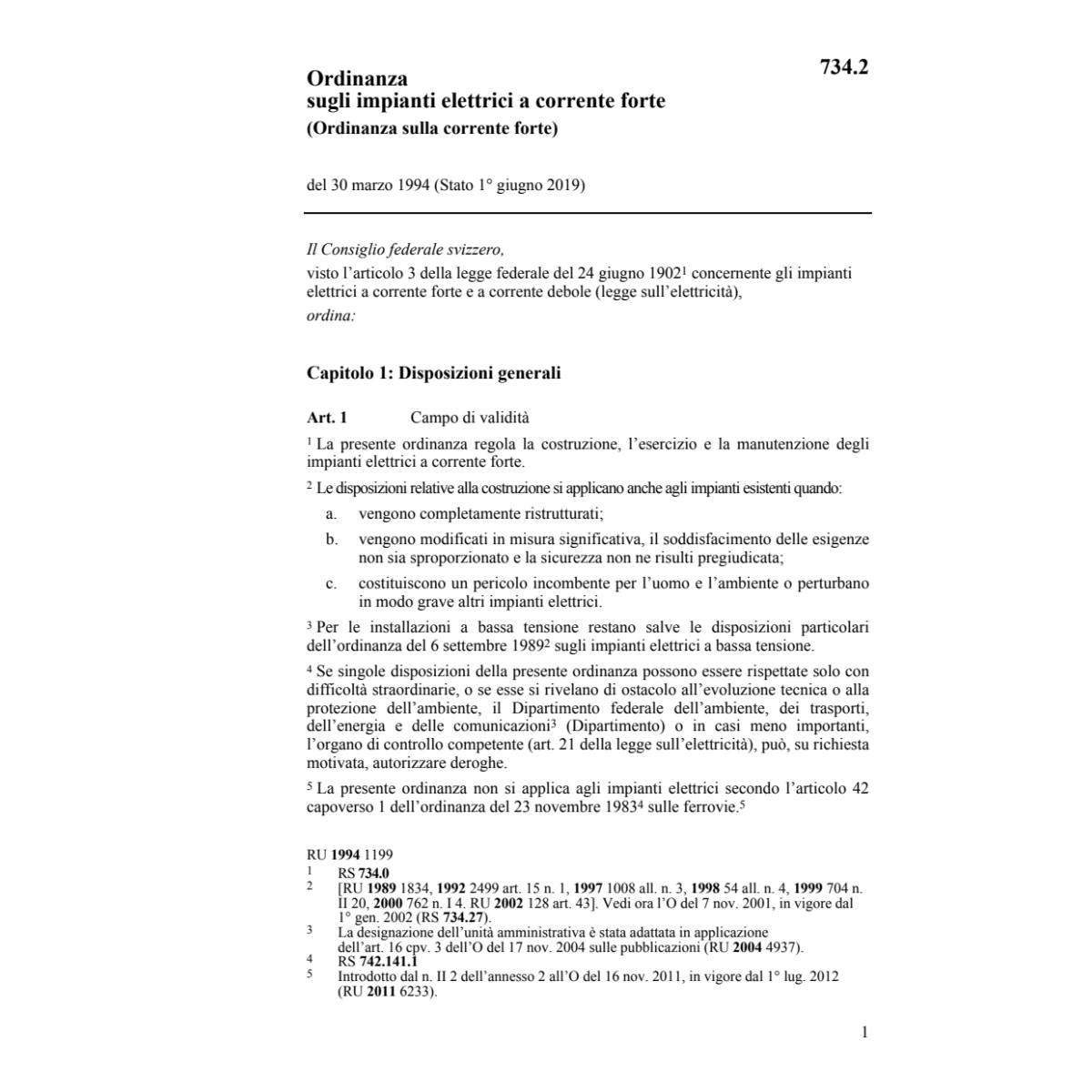 O Impianti elettrici corrente forte