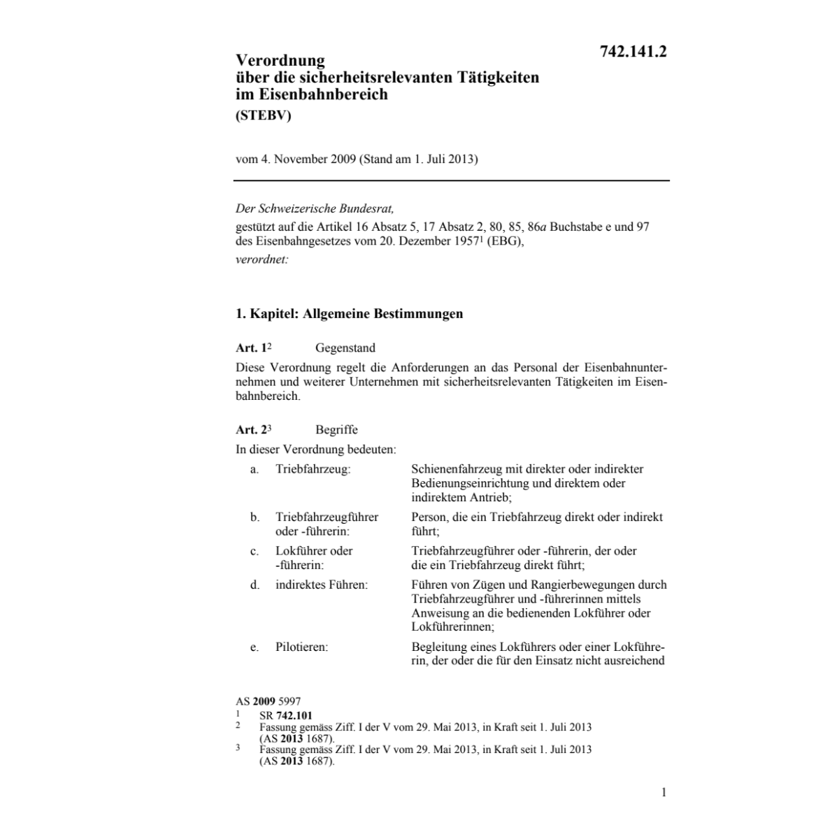 V Tätigkeiten Eisenbahnbereich STEBV