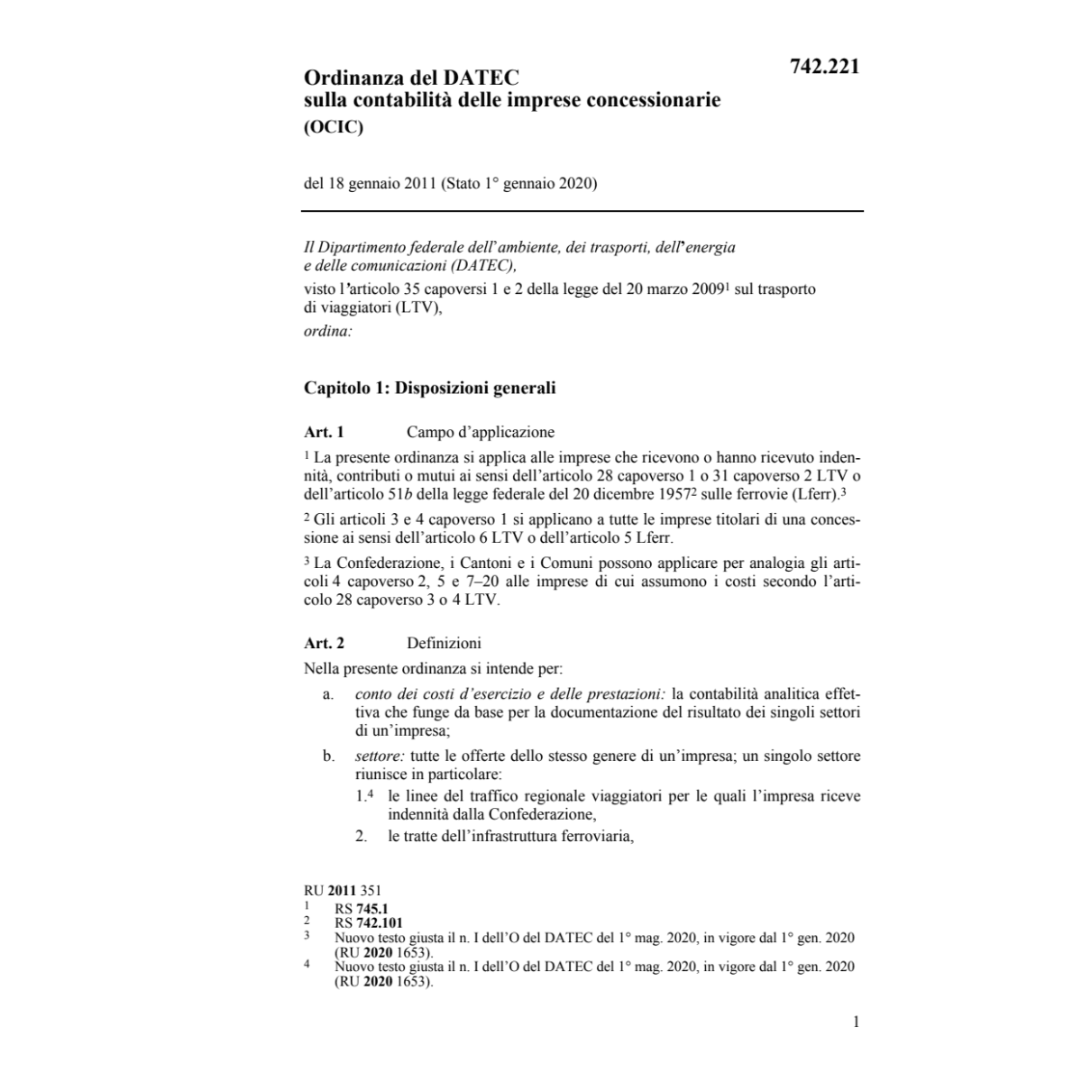 O DATEC imprese cocessionarie OCIC