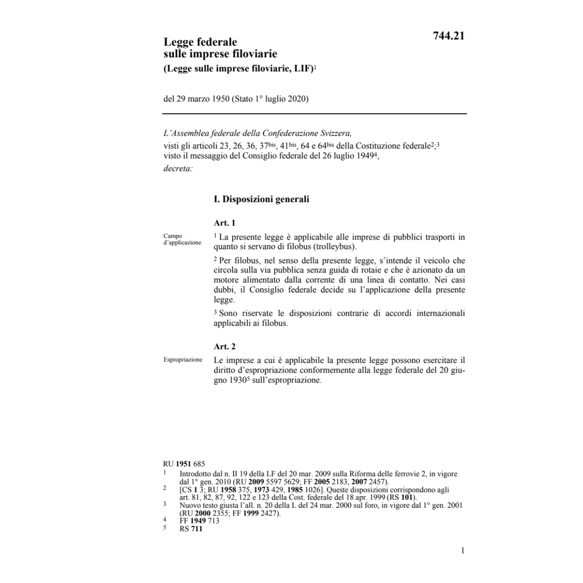 LF sulle imprese filoviarie