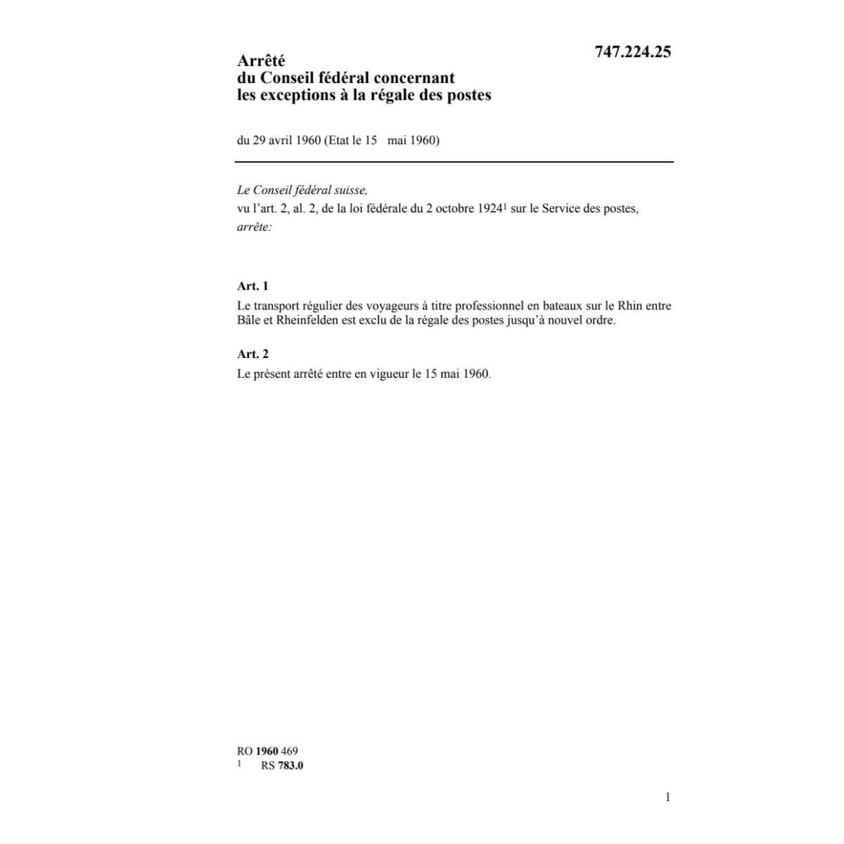 A exceptions régale des postes