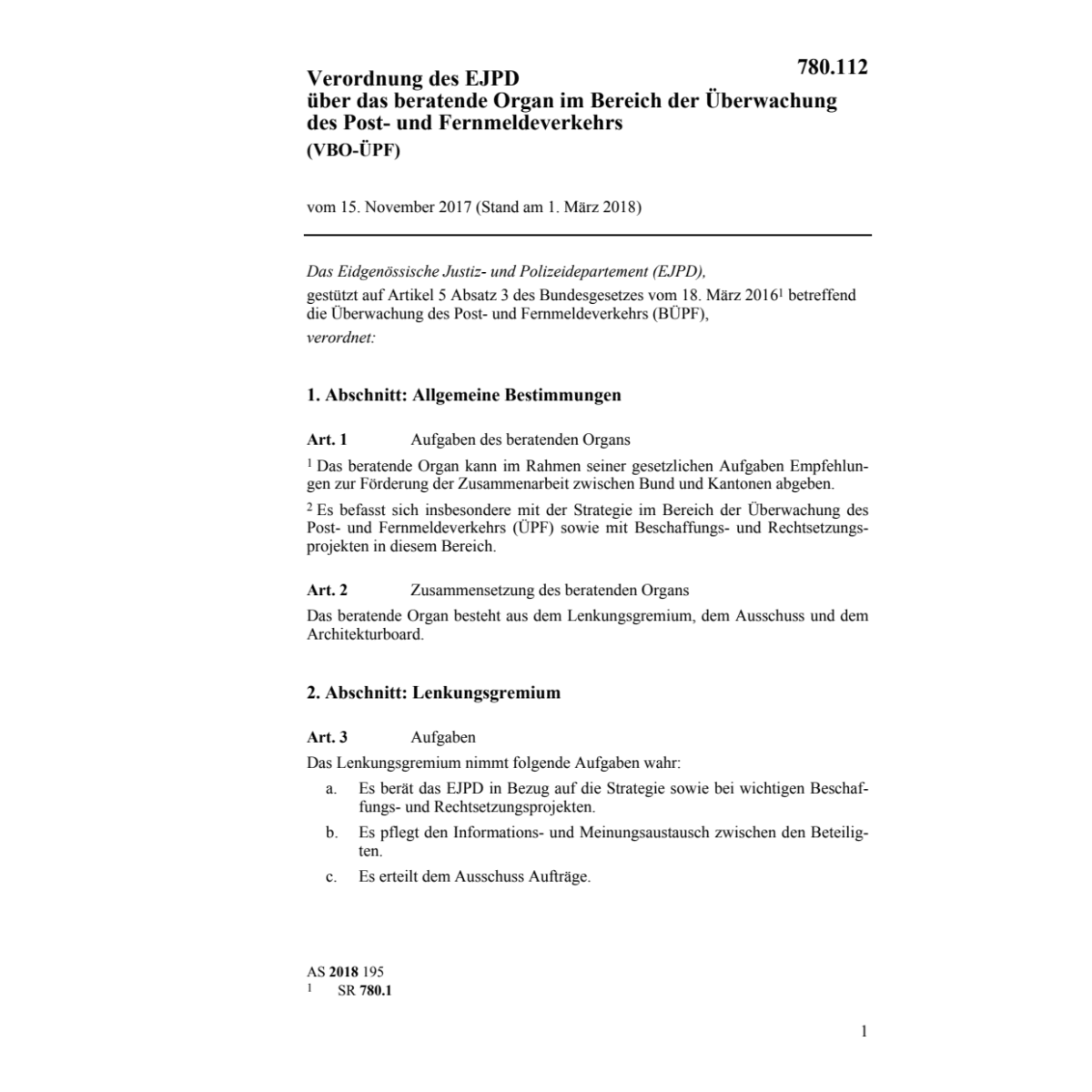 V EJPD 15.11.17 Organ Bereich Post Fernm