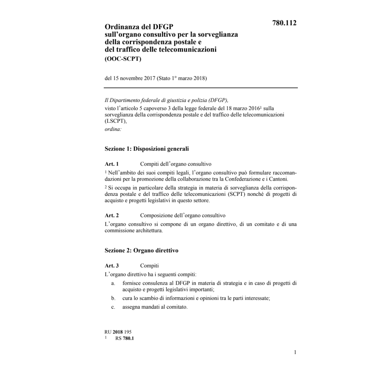 O DFGP 15.11.17 organo consultivo