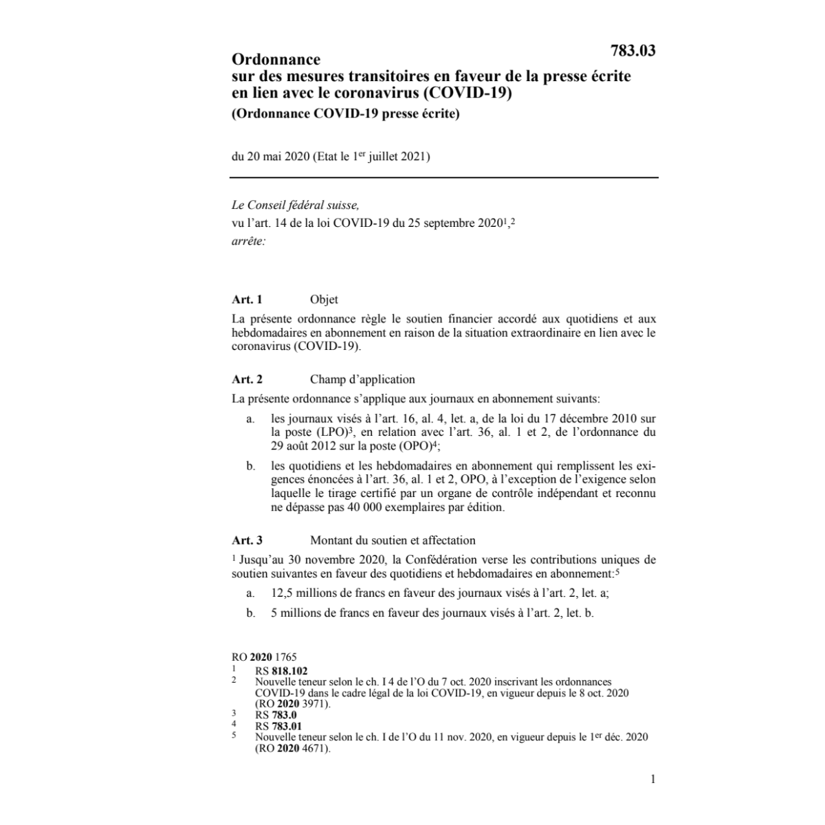O COVID-19 presse écrite