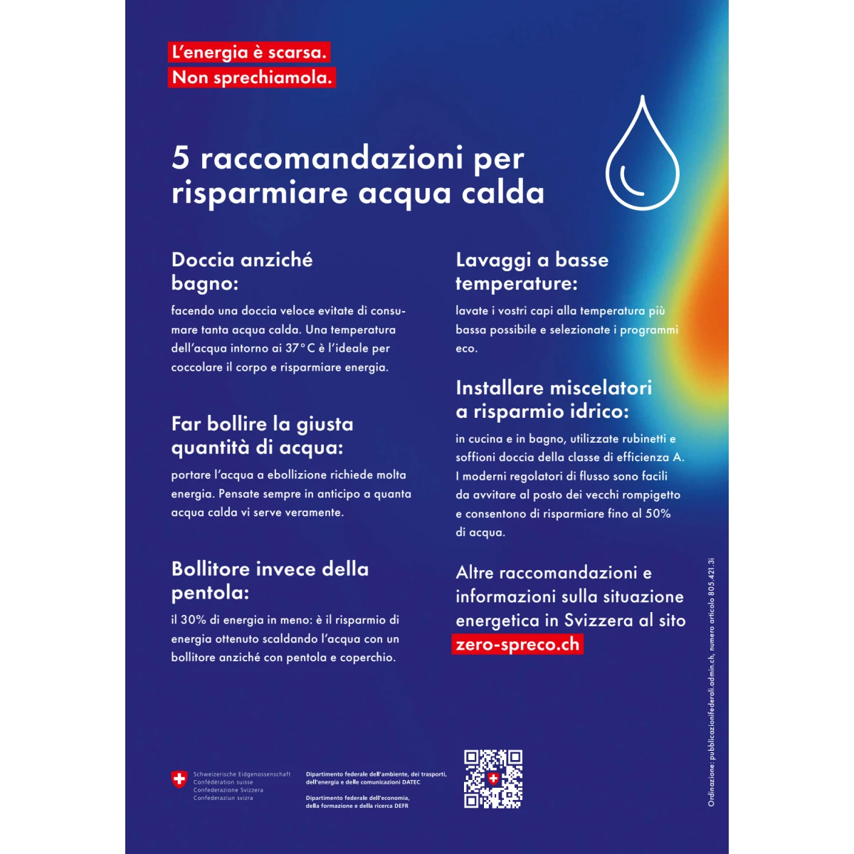 Manifesto A4 Acqua calda