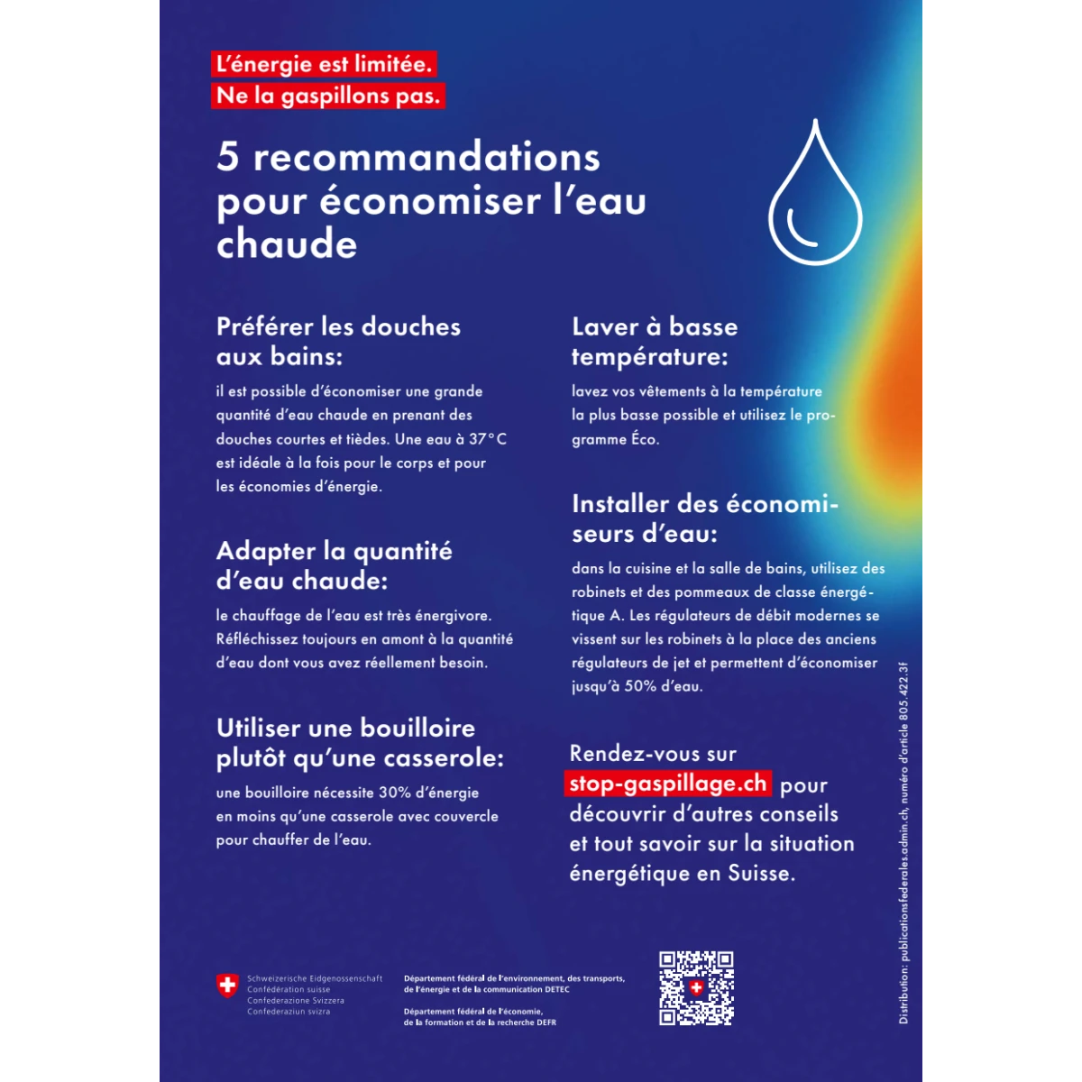 Affiche A5 Eau chaude